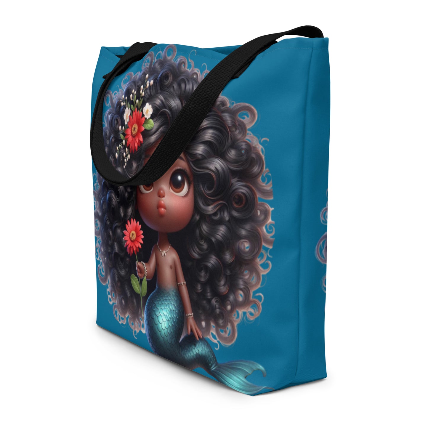 Afro Mermaid Tote Bags