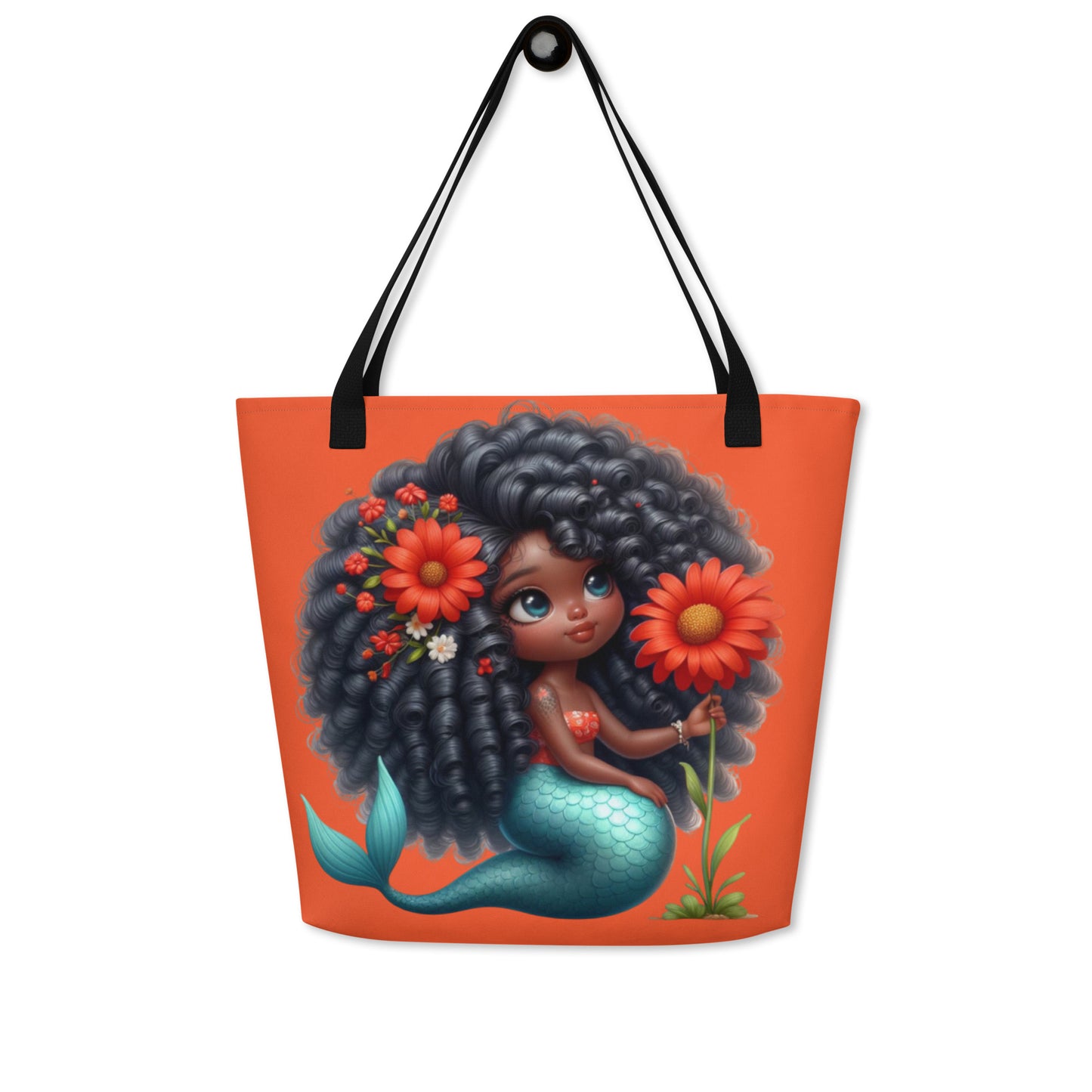 Afro Mermaid Tote Bags