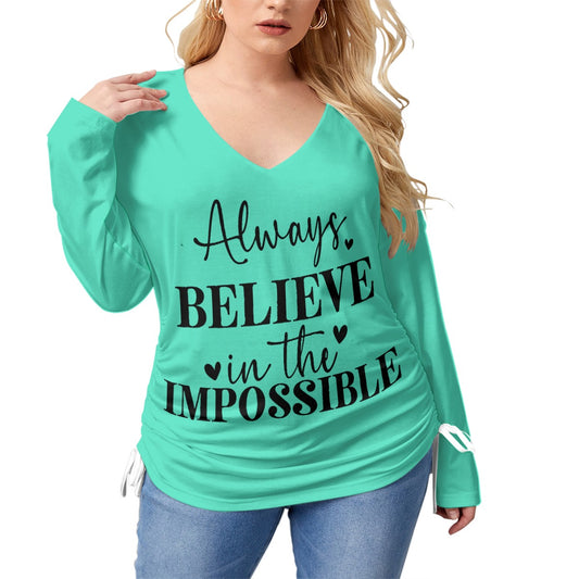 "Always Believe" Ladies Plus Size Tee