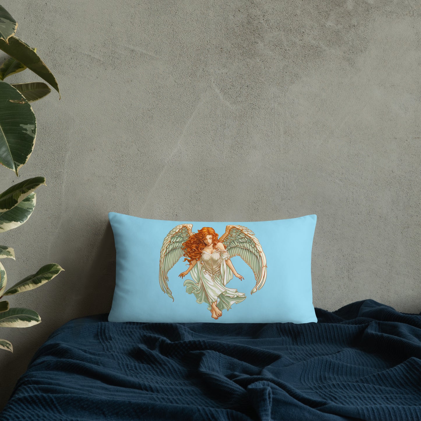 Light Blue Angel Accent Pillow