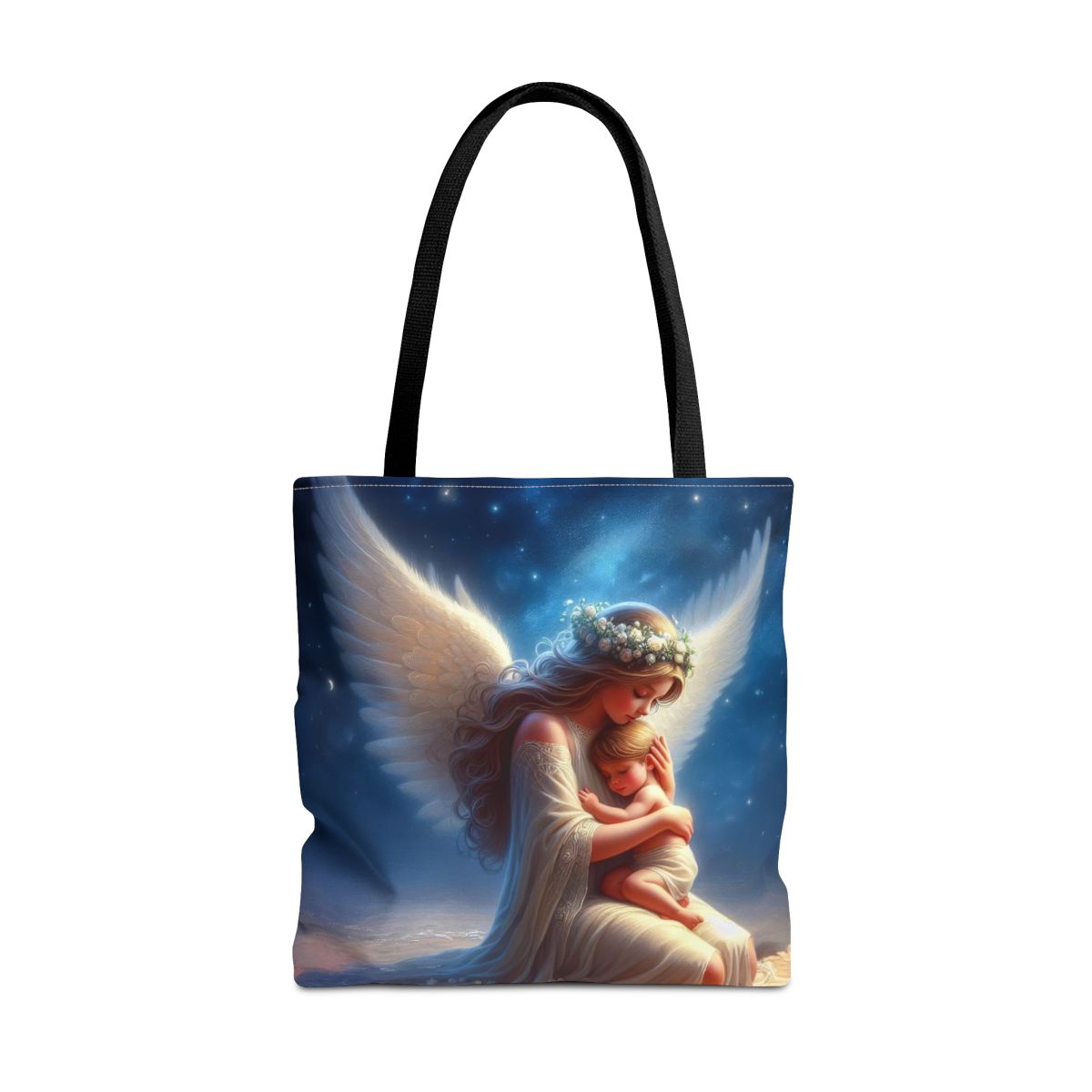 Angel With Child Plush Blanket w/Matching Tote Bag