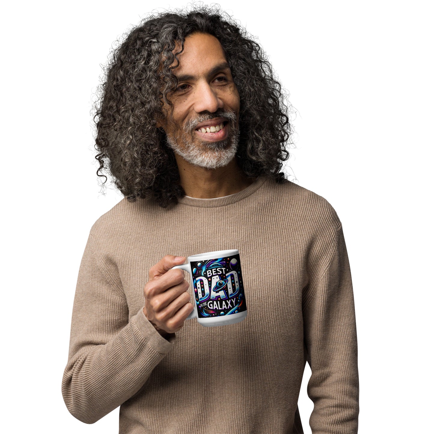 Best Dad in Galaxy Ceramic Coffee Mug
