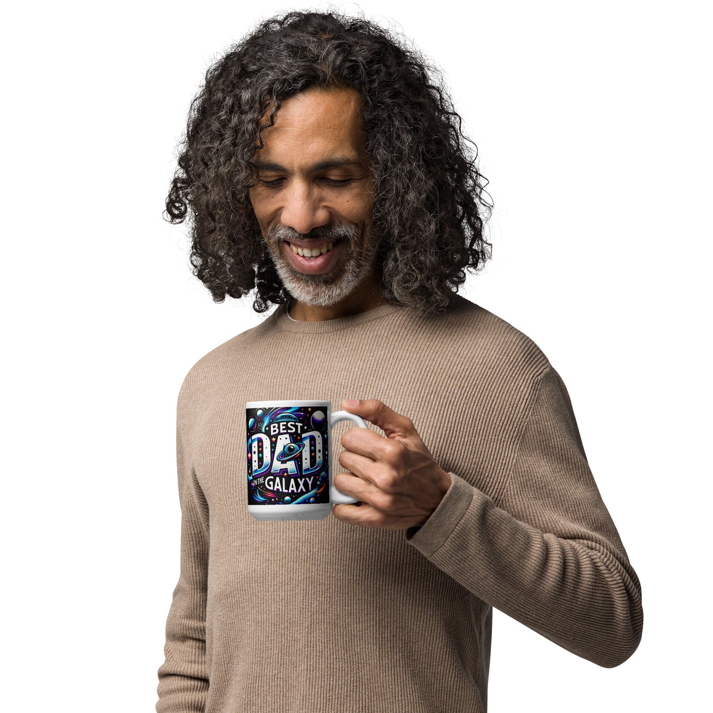 Best Dad in Galaxy Ceramic Coffee Mug