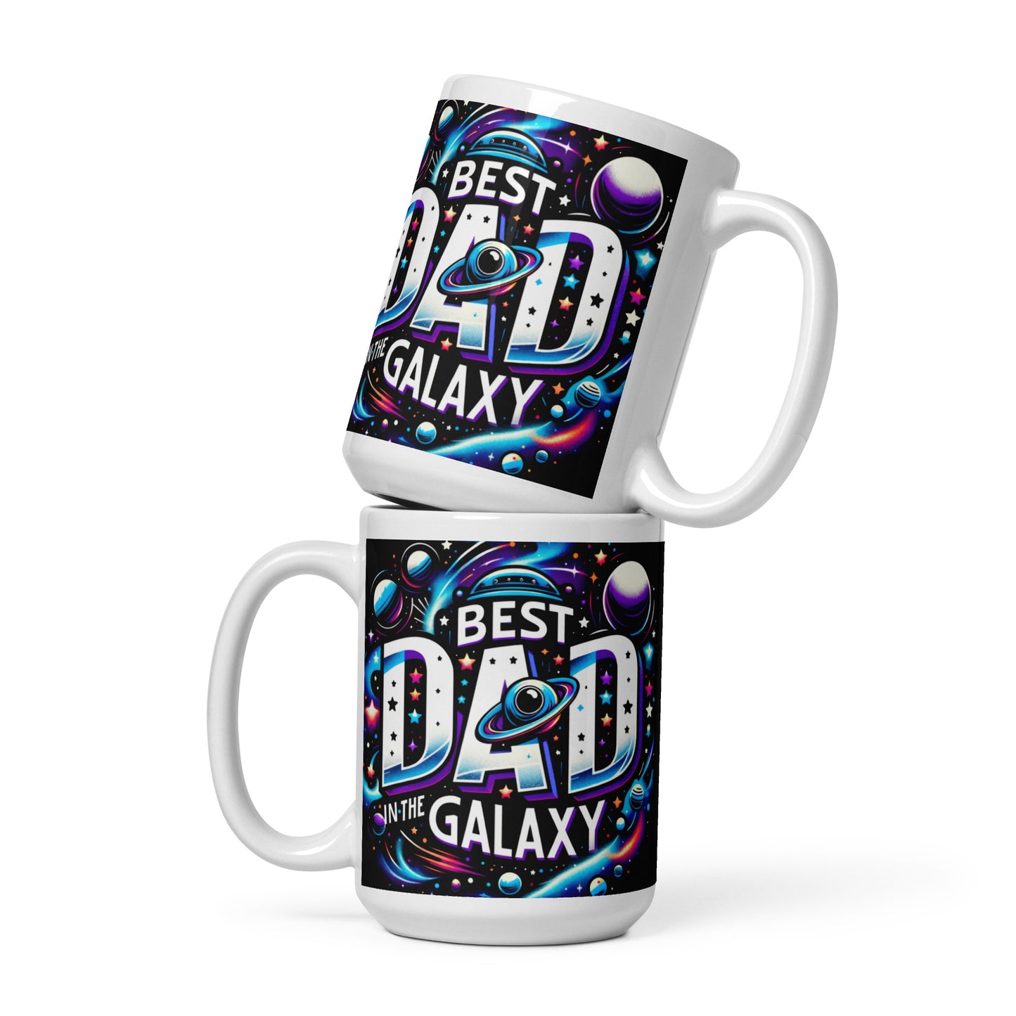 Best Dad in Galaxy Ceramic Coffee Mug