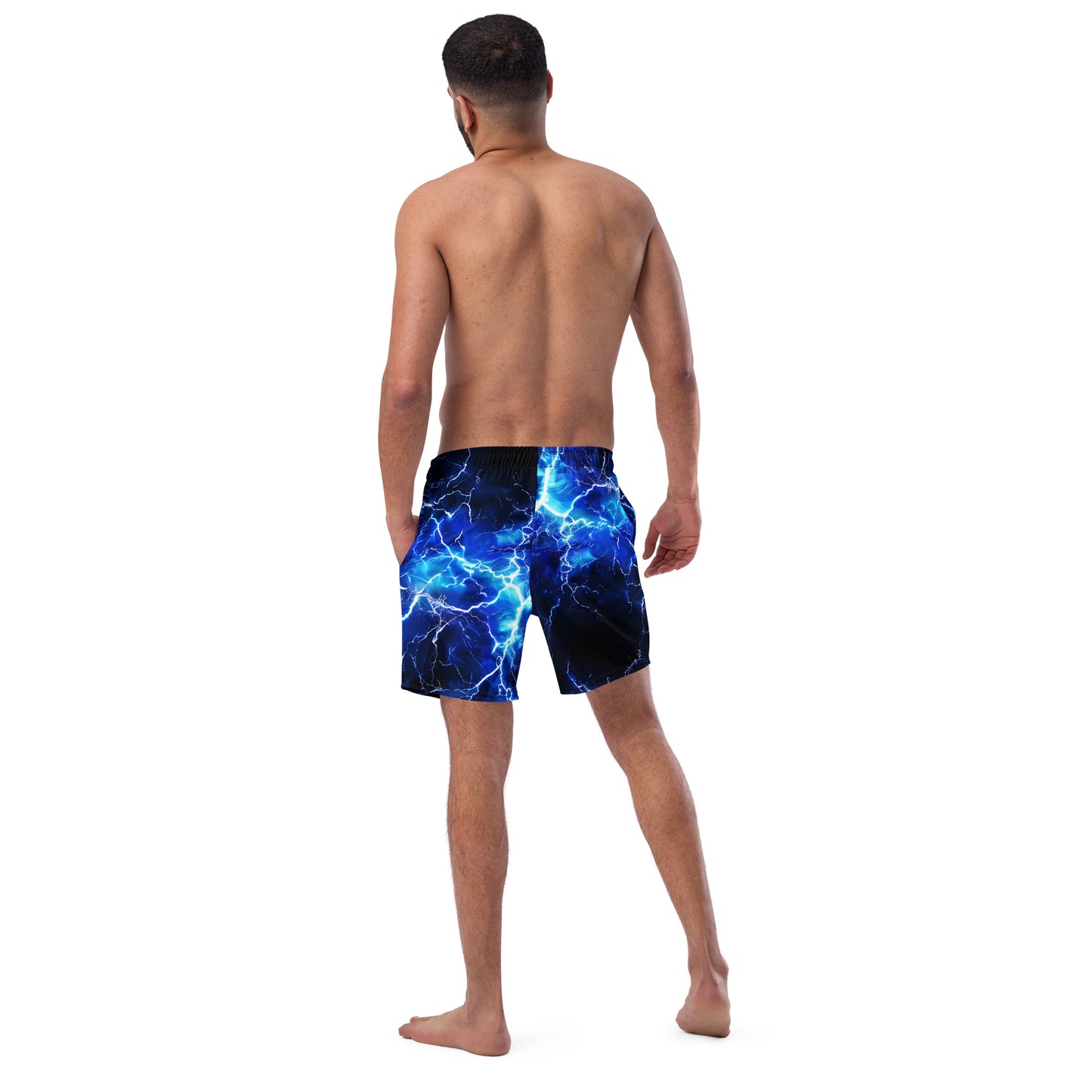 Men's Lightning Print Swim Trunks