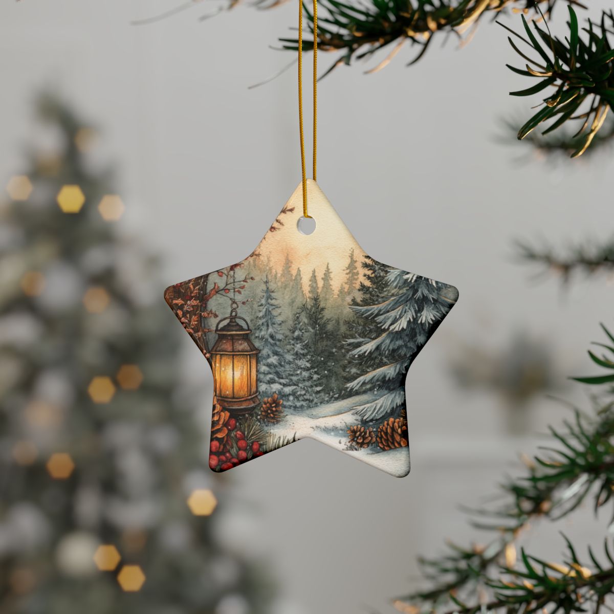 Christmas Snow Ornaments Set of 4
