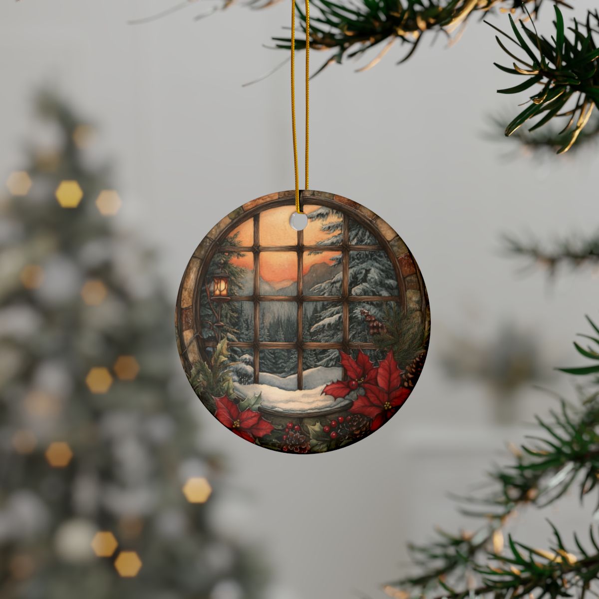Christmas Snow Ornaments Set of 4