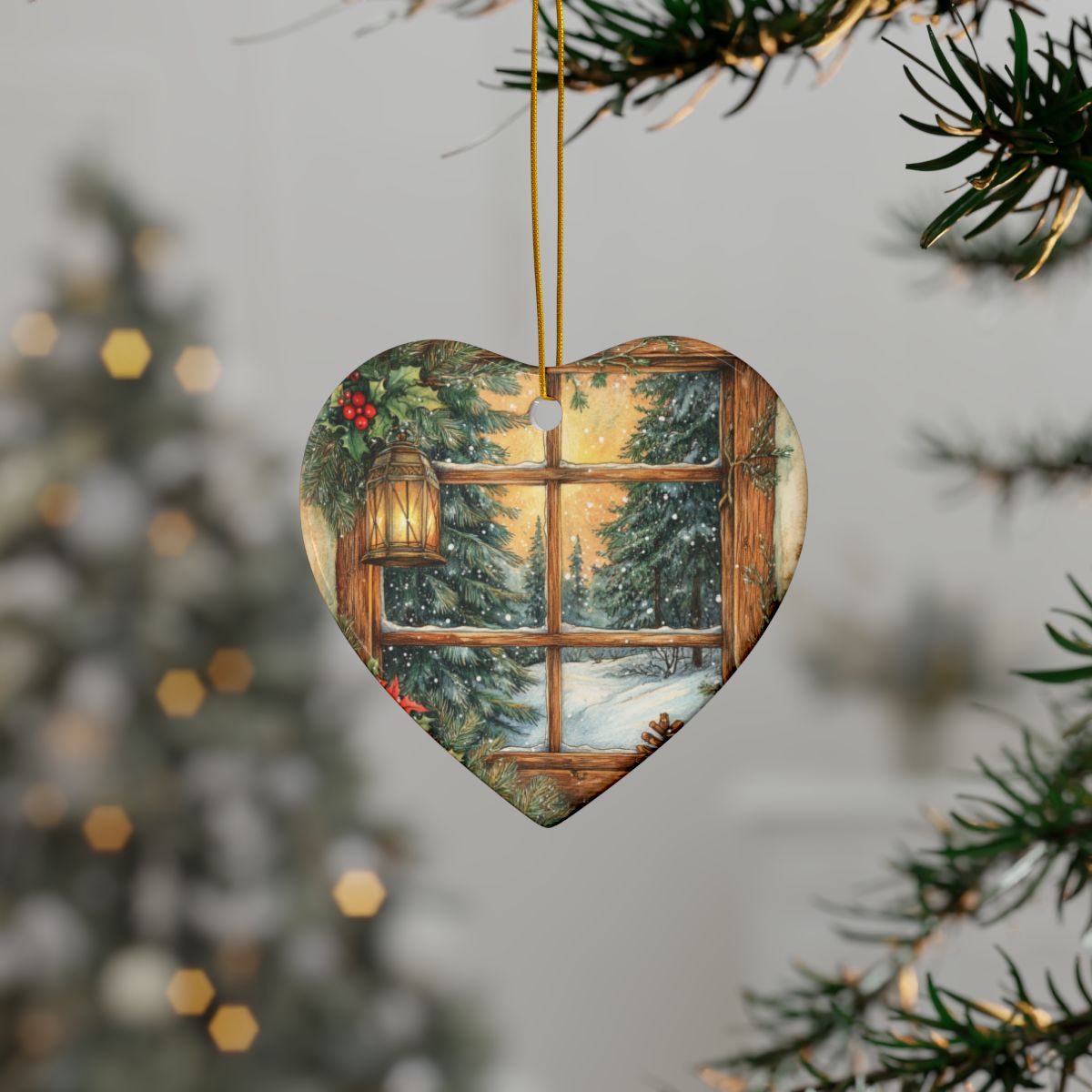 Christmas Snow Ornaments Set of 4