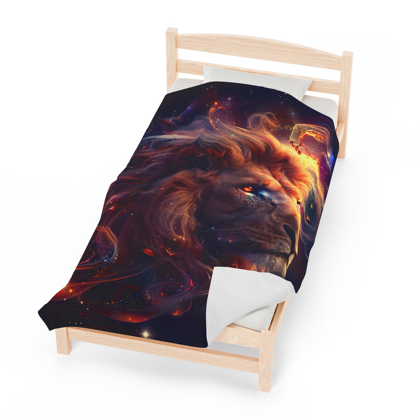 Cosmic Lion Plush Blanket