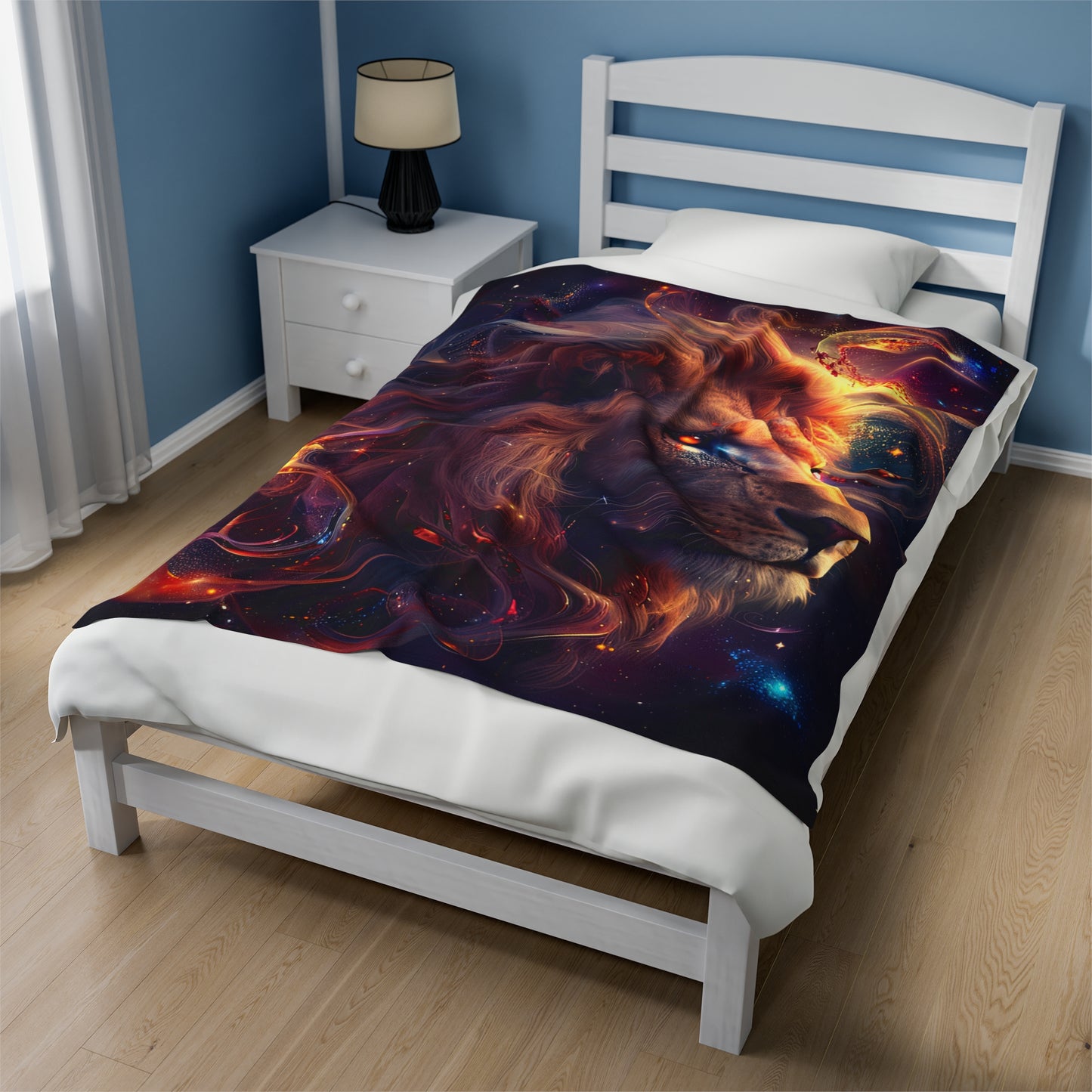 Cosmic Lion Plush Blanket