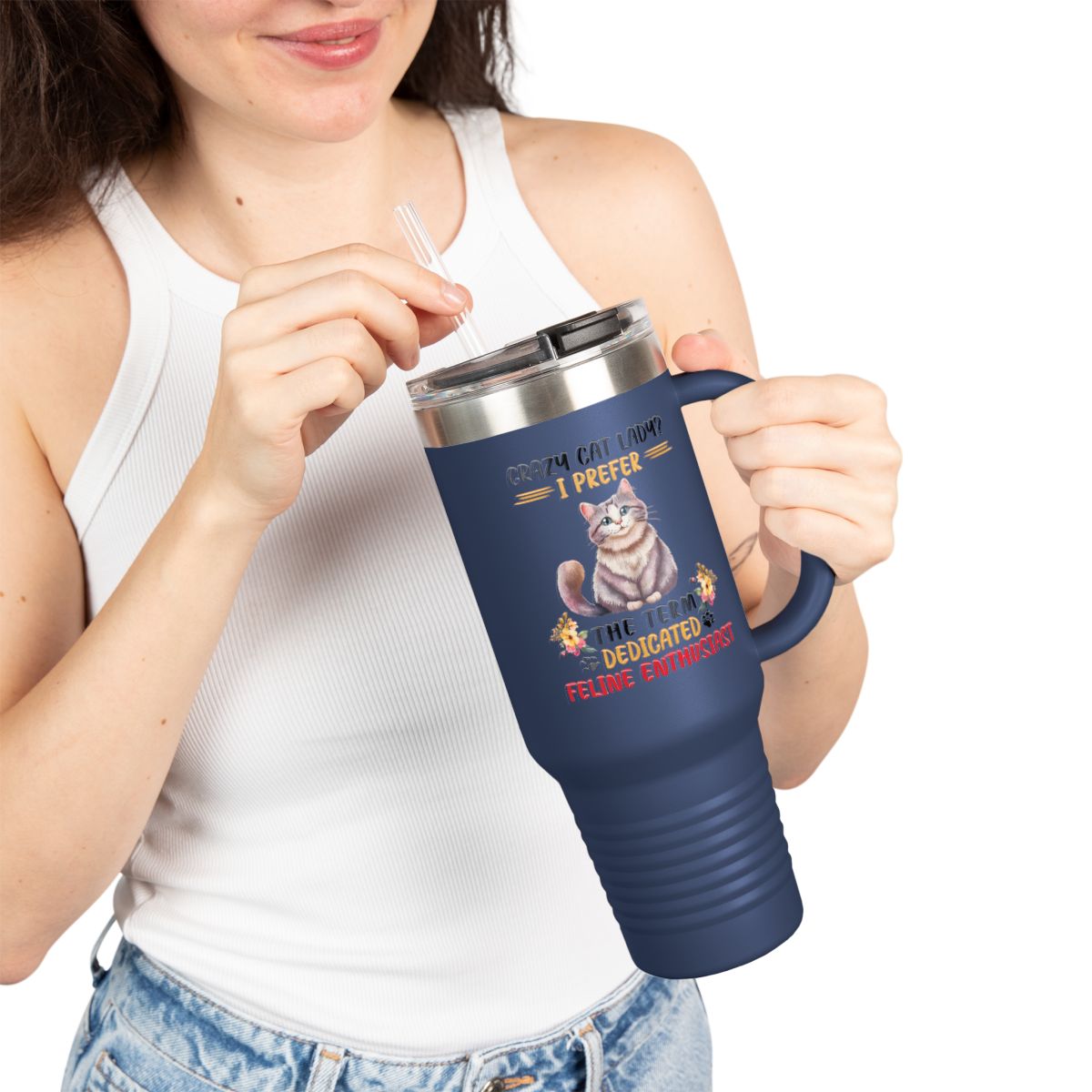 Crazy Cat Lady 40oz Insulated Tumbler