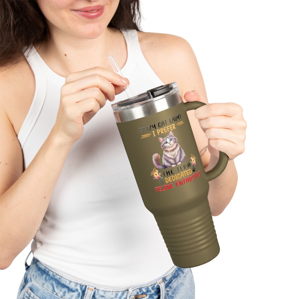 Crazy Cat Lady 40oz Insulated Tumbler