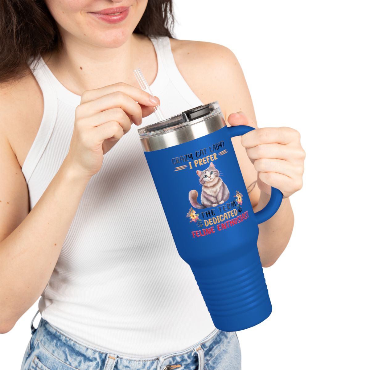 Crazy Cat Lady 40oz Insulated Tumbler
