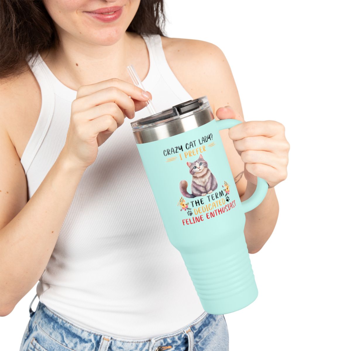 Crazy Cat Lady 40oz Insulated Tumbler