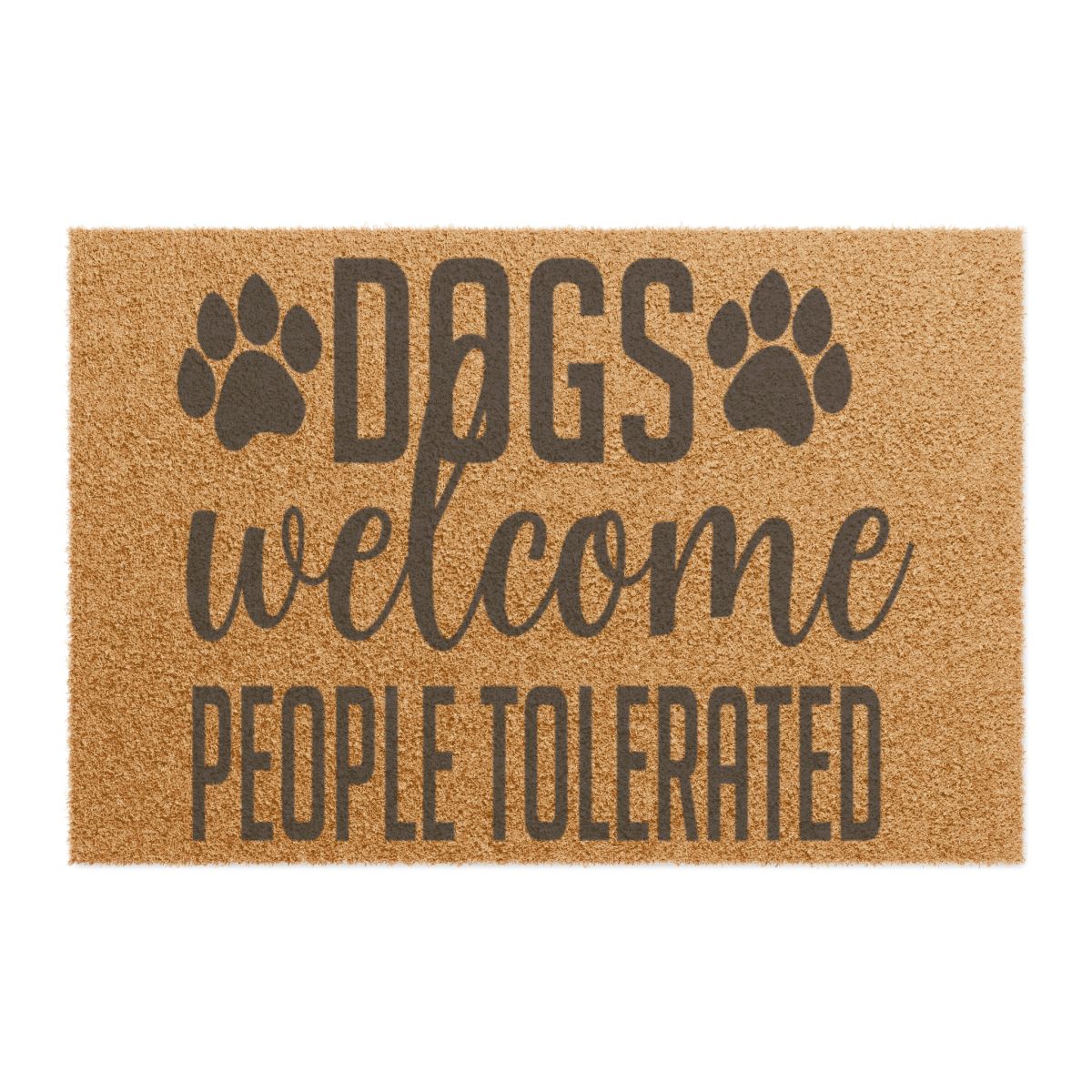 "Dogs Are Welcome" Doormat