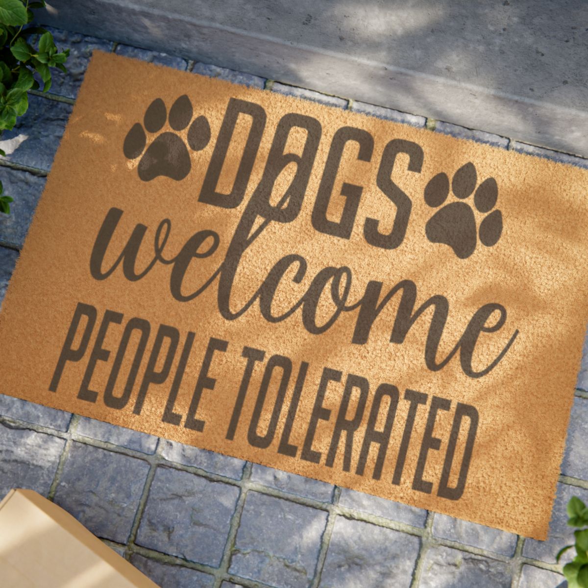"Dogs Are Welcome" Doormat
