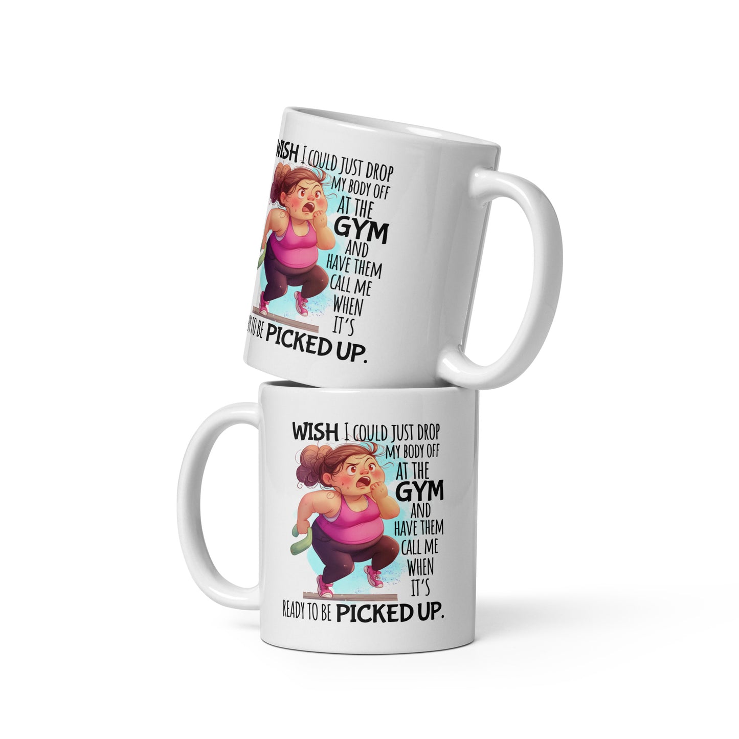 "I Wish I Could Just Drop My Body Off...." Ceramic Mug