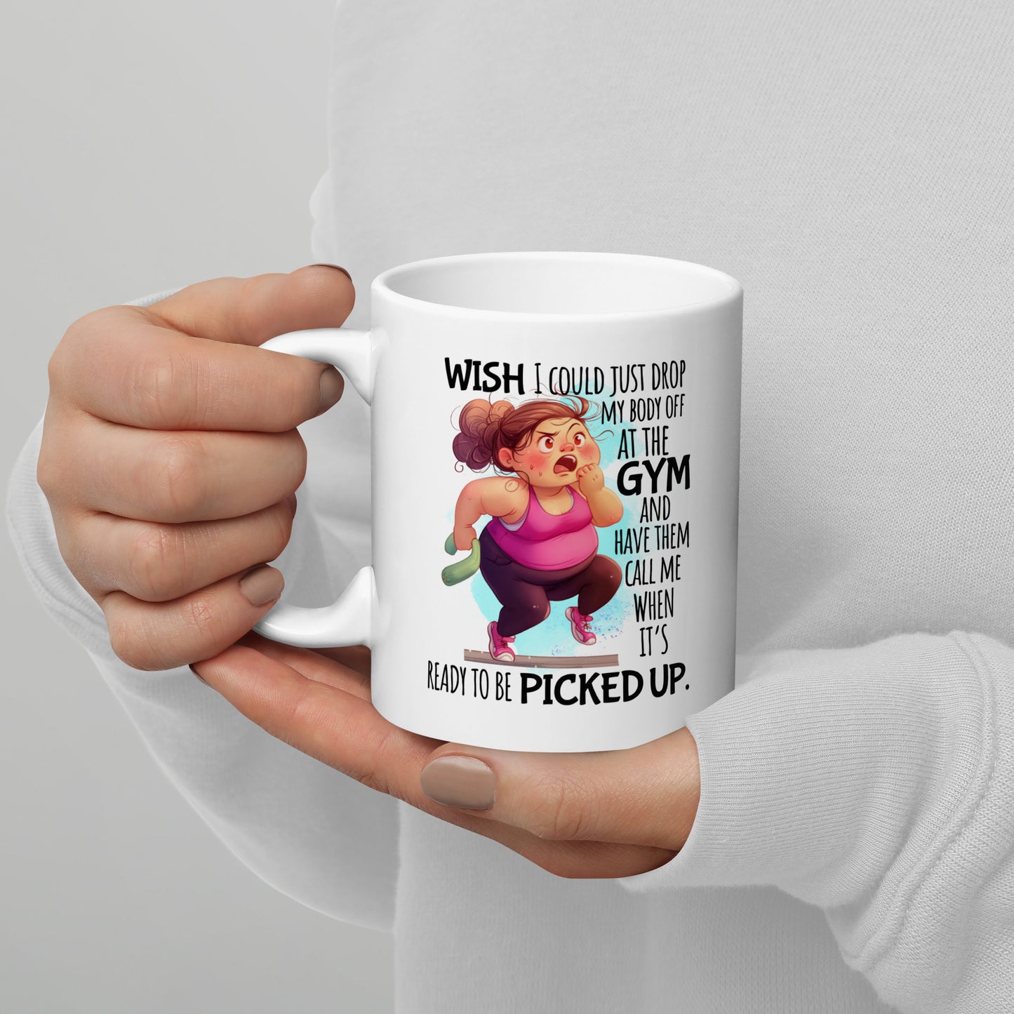 "I Wish I Could Just Drop My Body Off...." Ceramic Mug