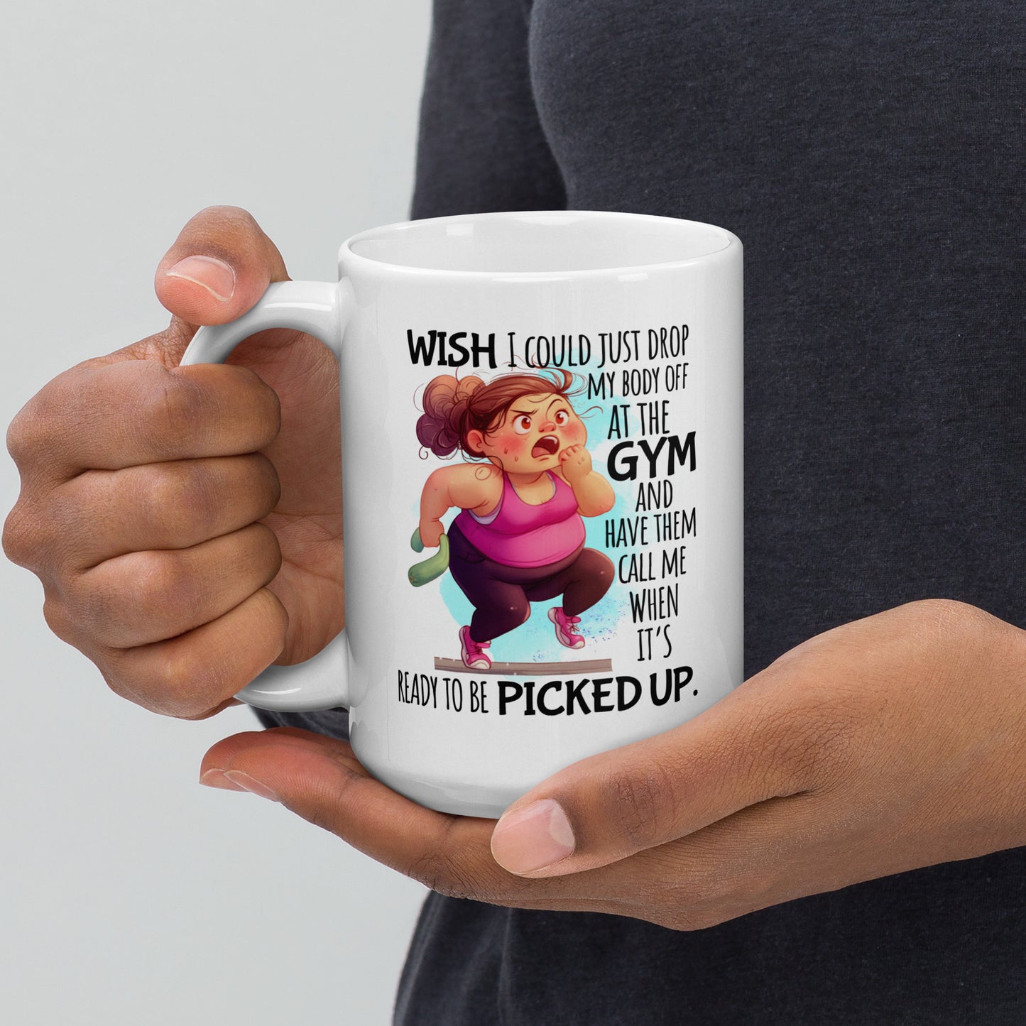 "I Wish I Could Just Drop My Body Off...." Ceramic Mug