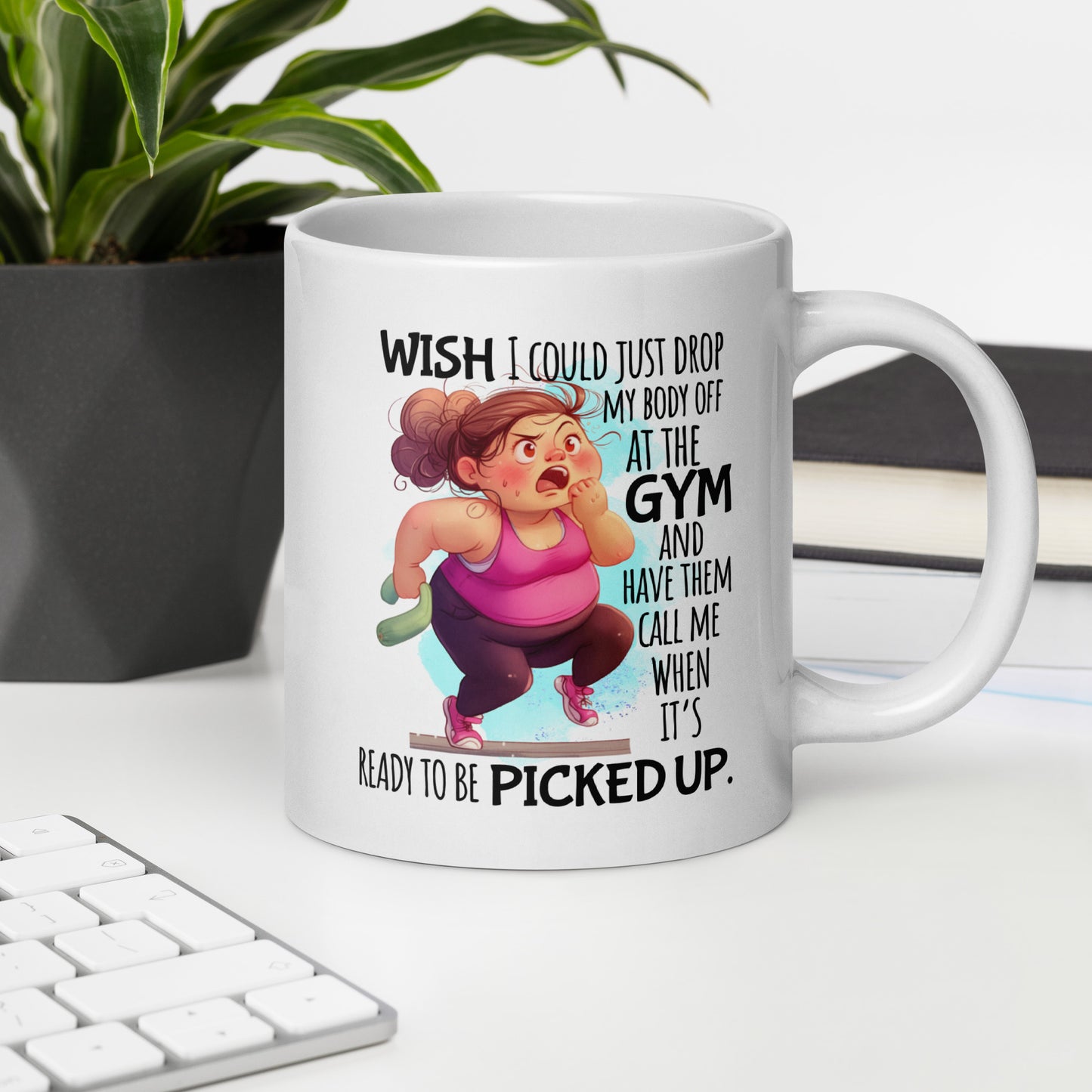 "I Wish I Could Just Drop My Body Off...." Ceramic Mug