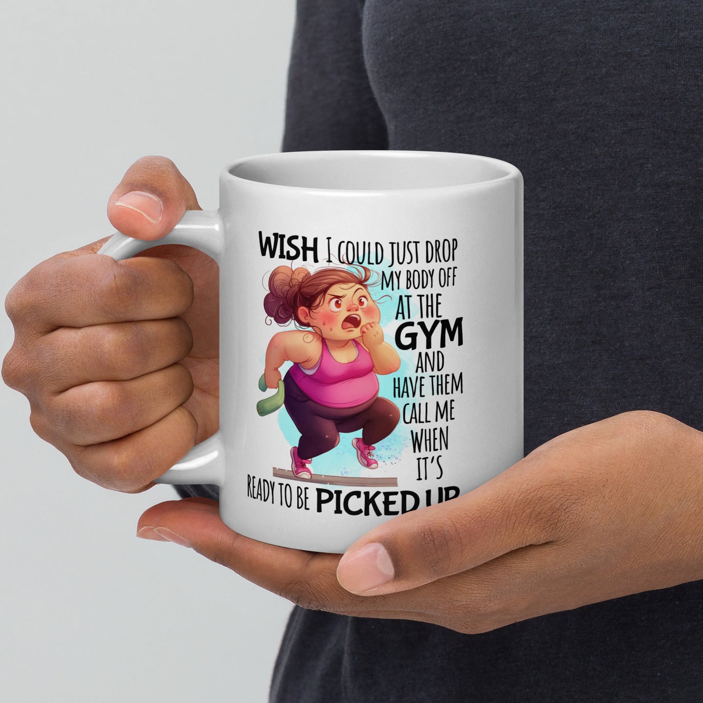 "I Wish I Could Just Drop My Body Off...." Ceramic Mug