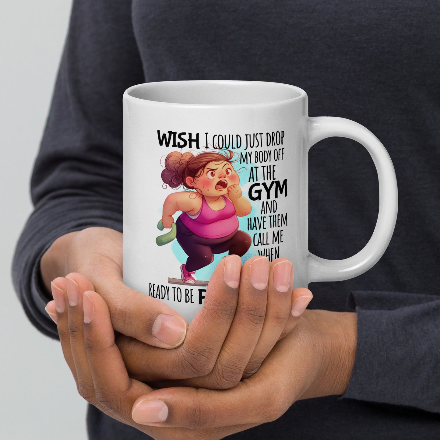 "I Wish I Could Just Drop My Body Off...." Ceramic Mug