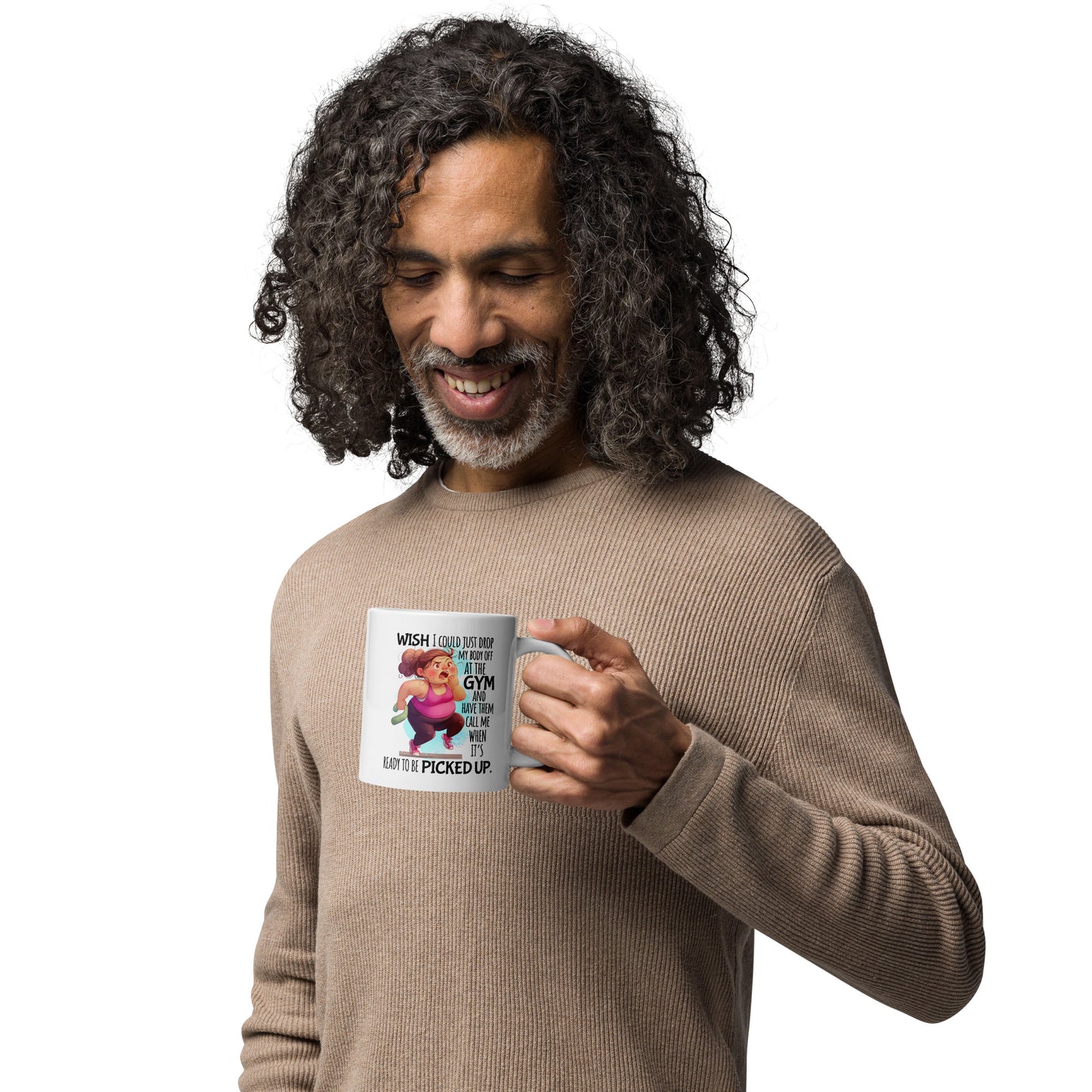 "I Wish I Could Just Drop My Body Off...." Ceramic Mug