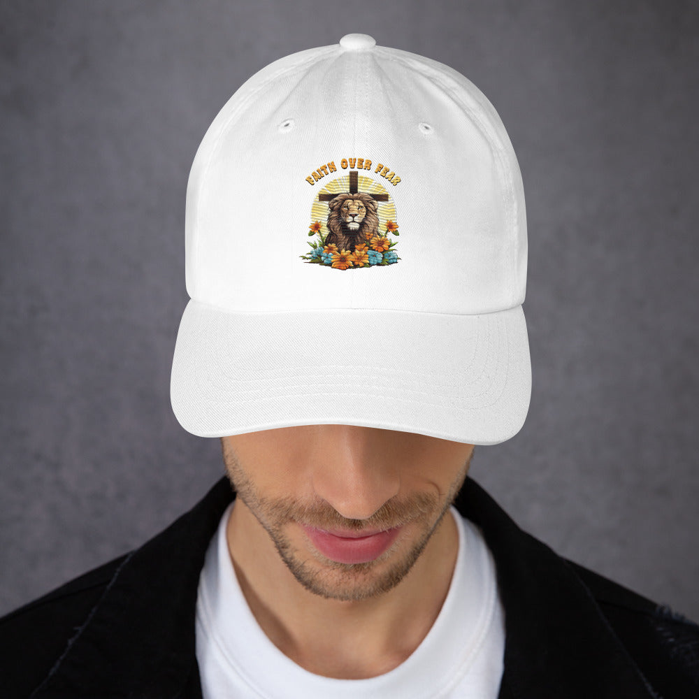 Faith Over Fear Embroidered Dad Cap
