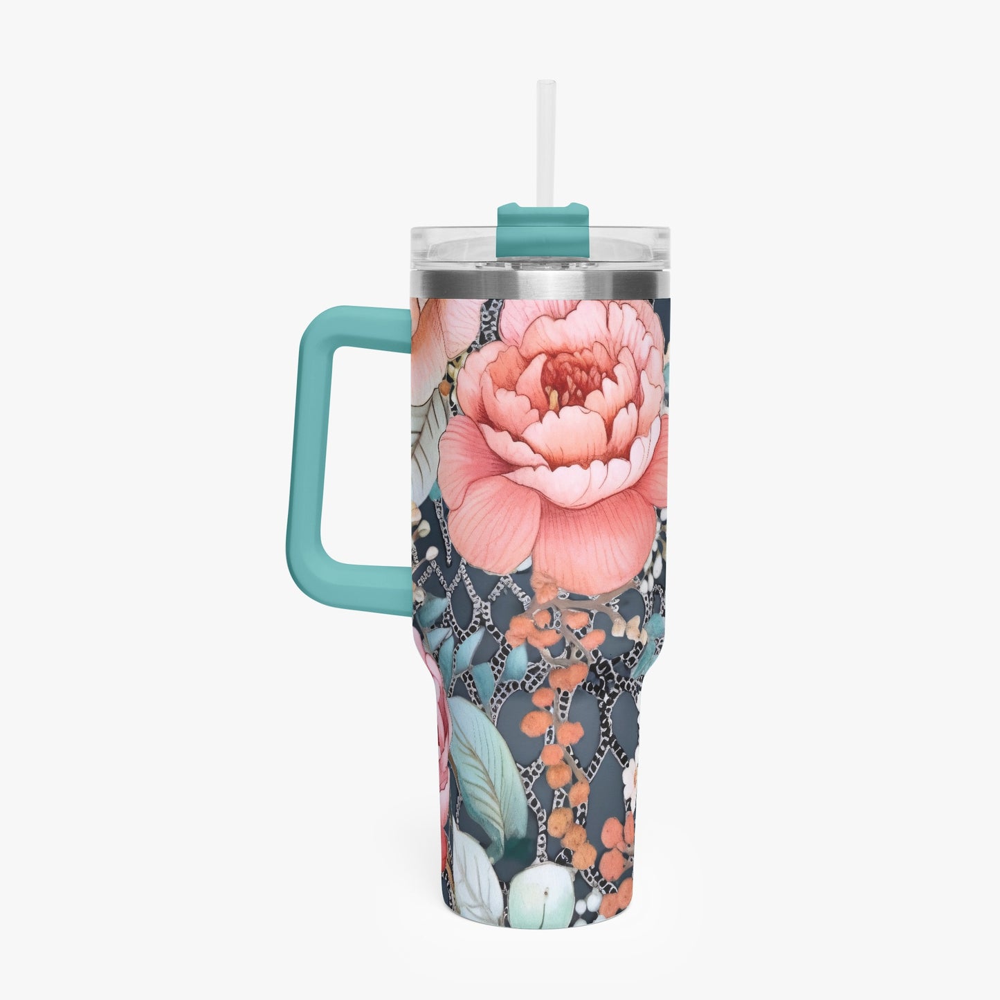 Floral 40oz Tumbler Cup