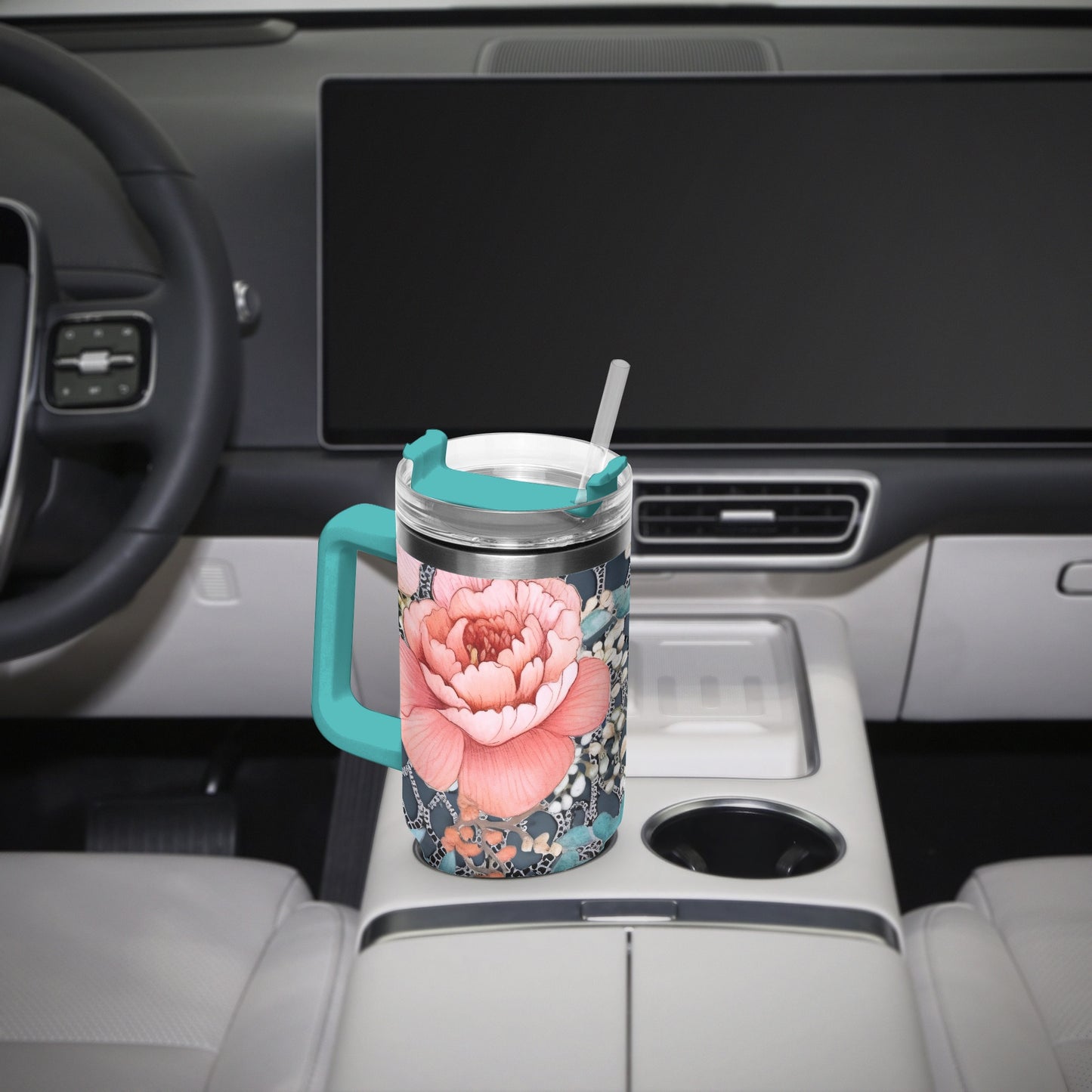 Floral 40oz Tumbler Cup