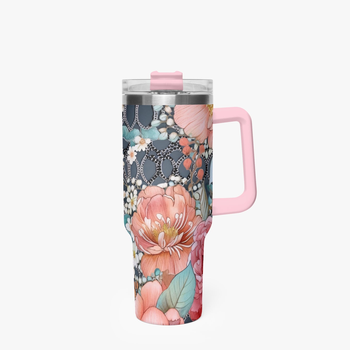 Floral 40oz Tumbler Cup