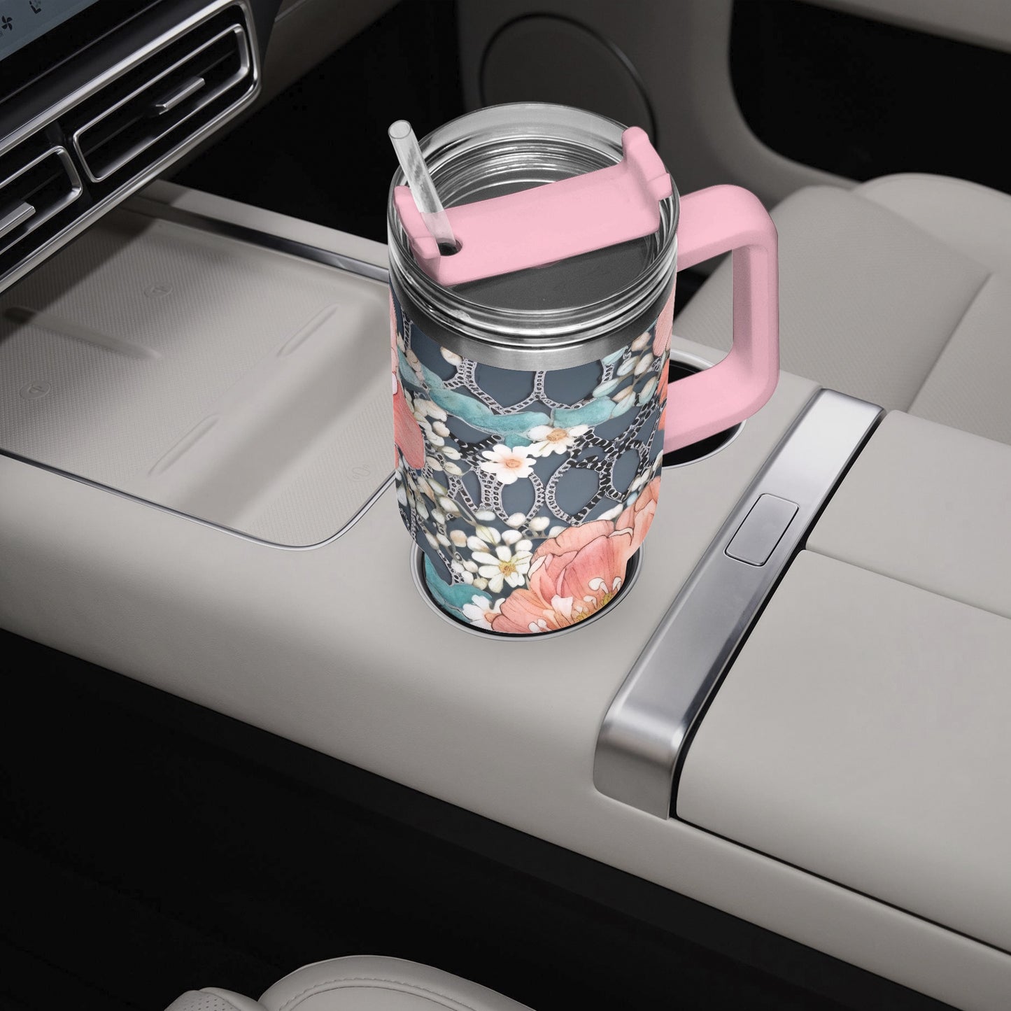 Floral 40oz Tumbler Cup