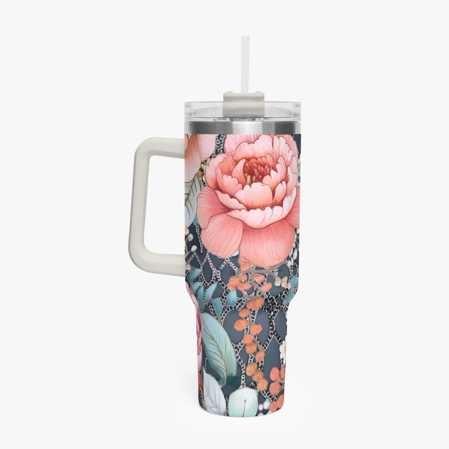 Floral 40oz Tumbler Cup