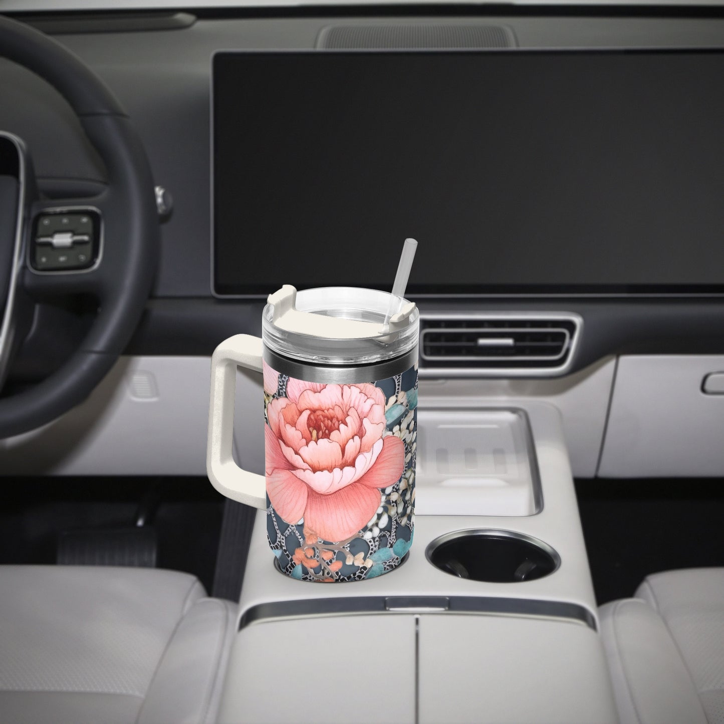 Floral 40oz Tumbler Cup