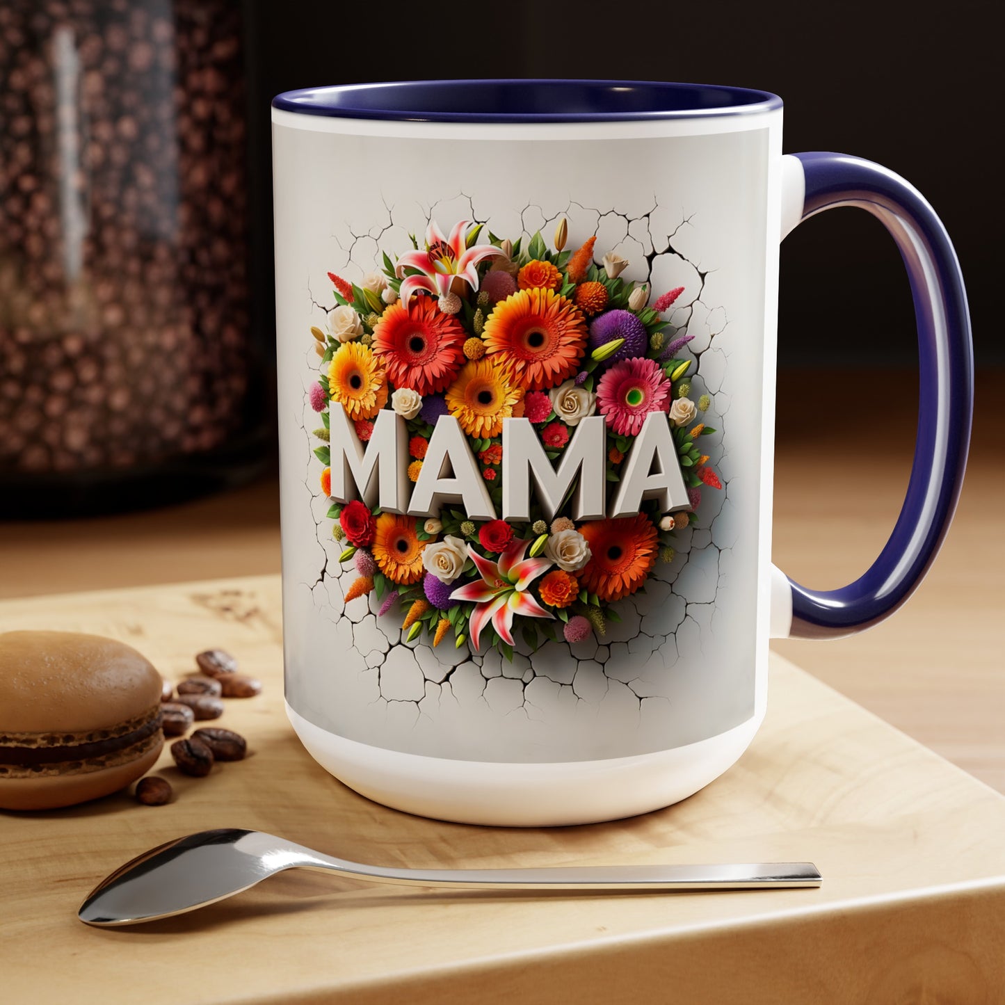 Love Mama Two-Tone Ceramic Coffee Mug 15oz