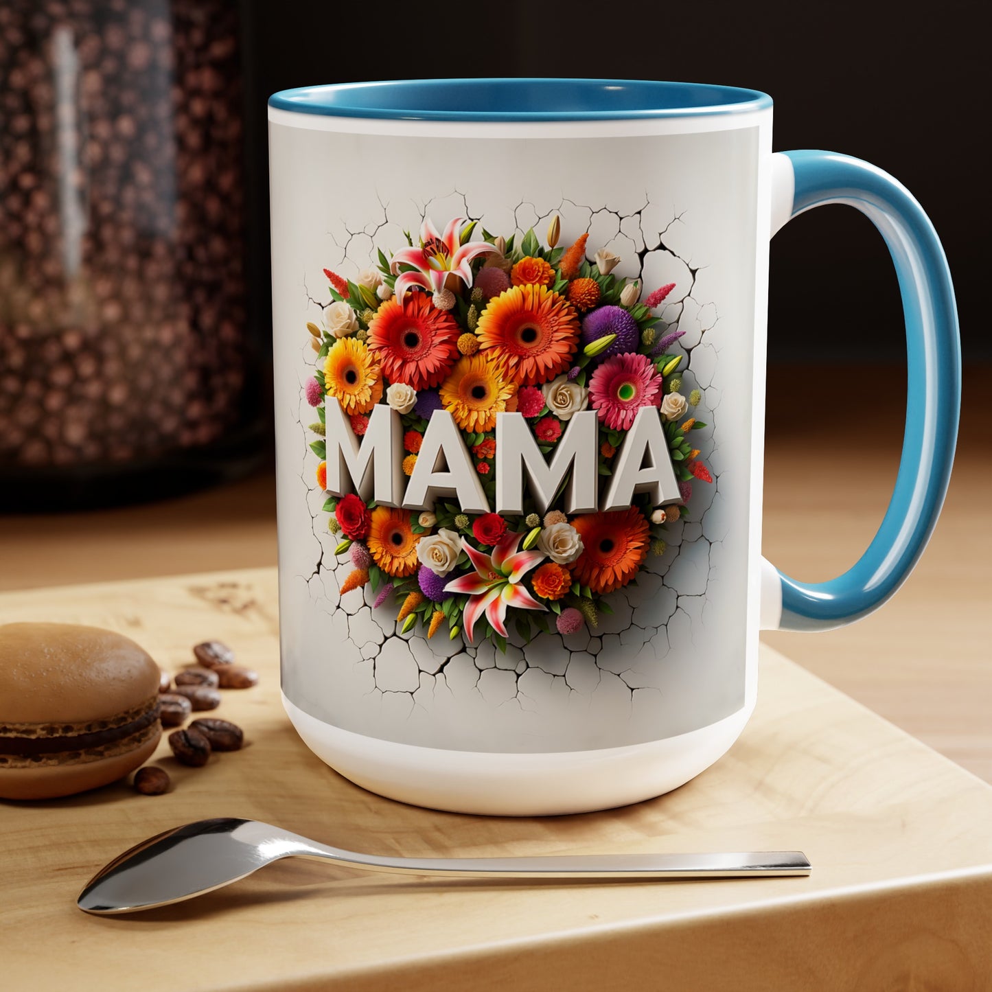 Love Mama Two-Tone Ceramic Coffee Mug 15oz