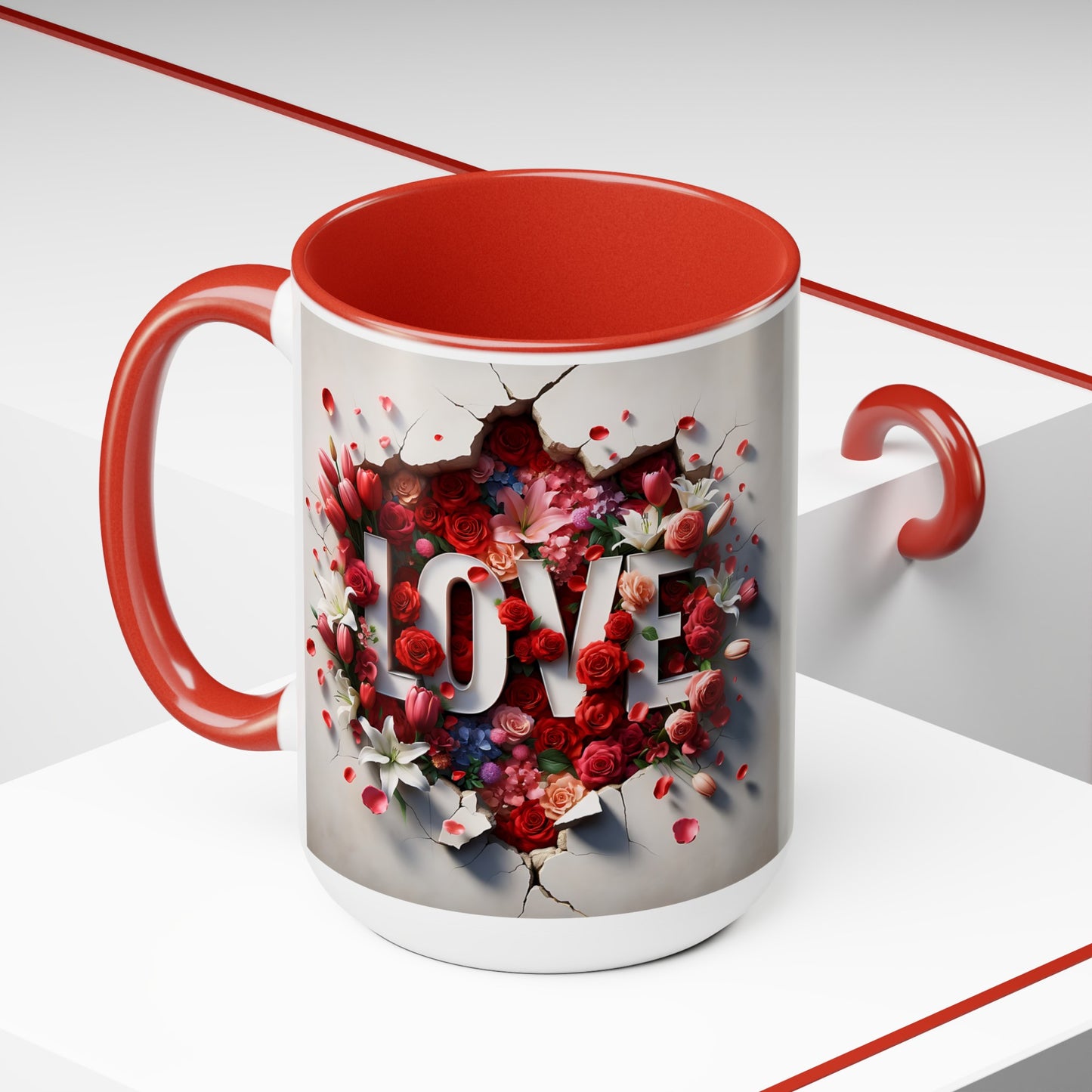 Love Mama Two-Tone Ceramic Coffee Mug 15oz