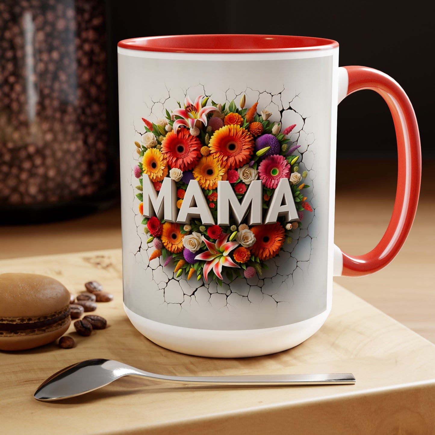 Love Mama Two-Tone Ceramic Coffee Mug 15oz