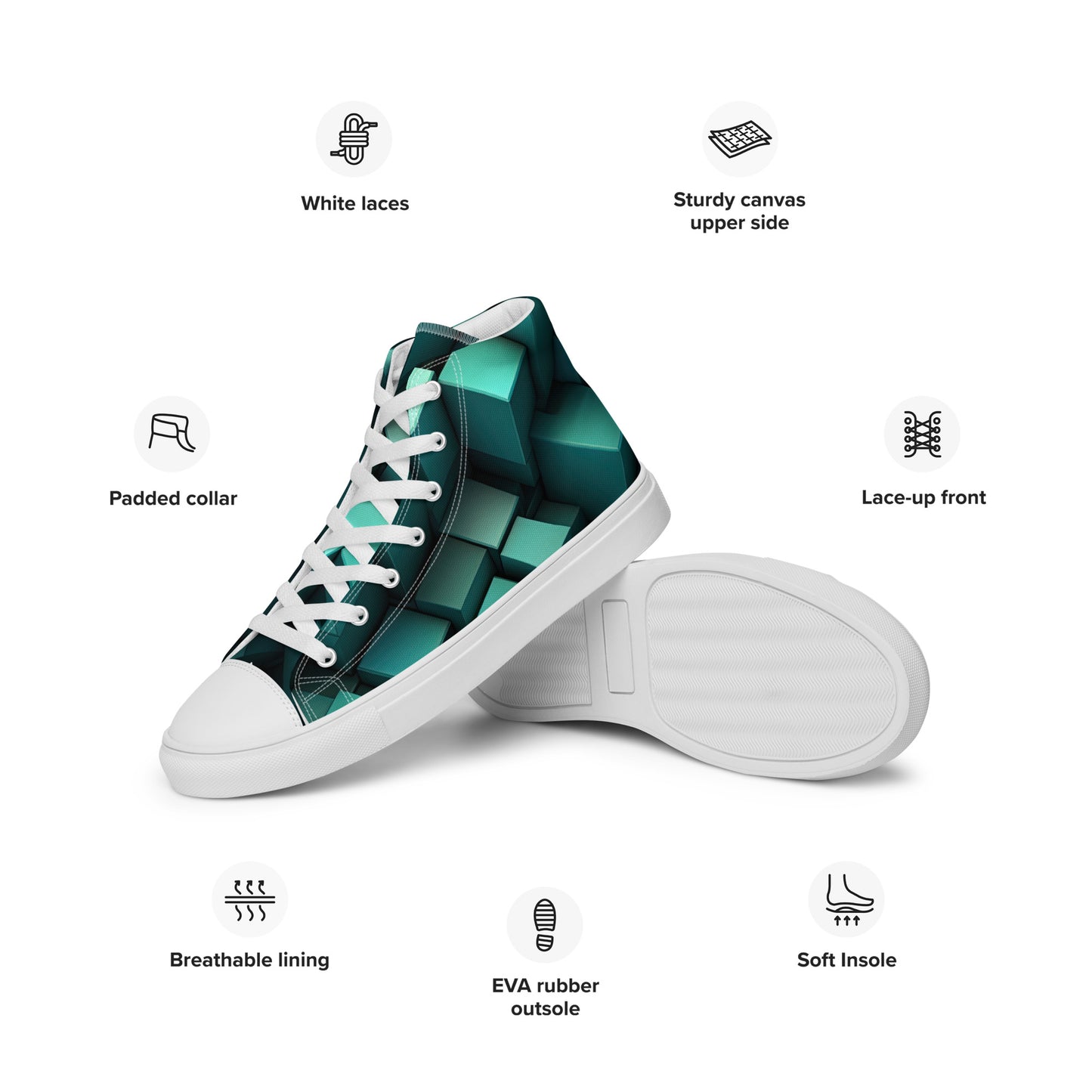 Men's 3D High Top Canvas Shoes