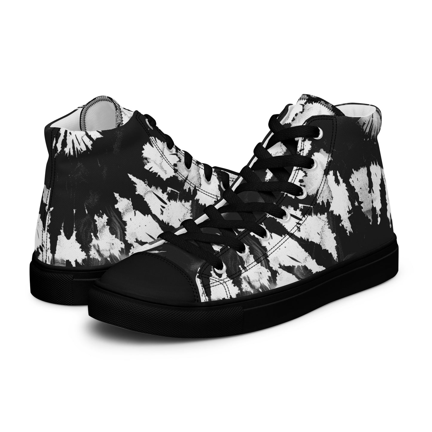 Men's Black Tie Dye High Tops
