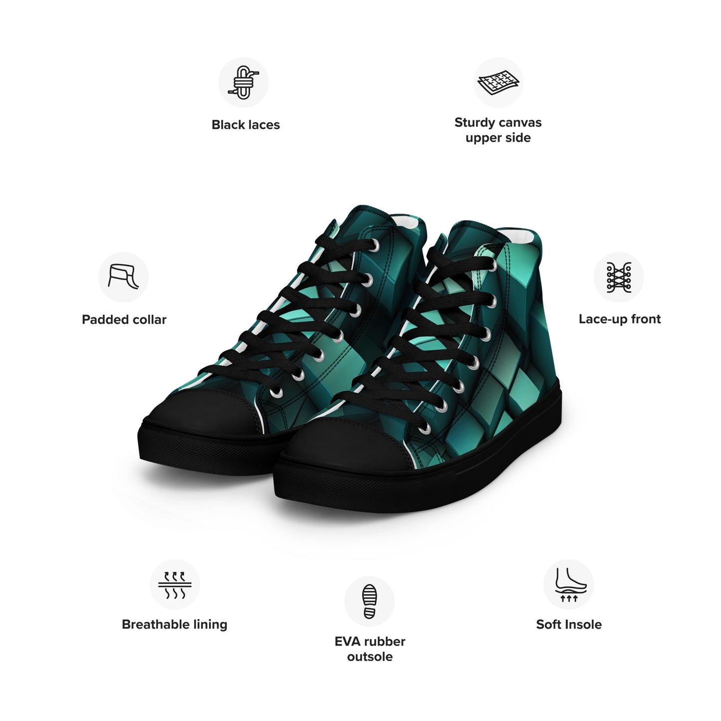 Men's 3D High Top Canvas Shoes