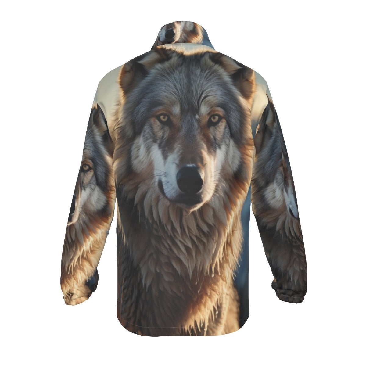 Men's Wolf Print Windbreaker
