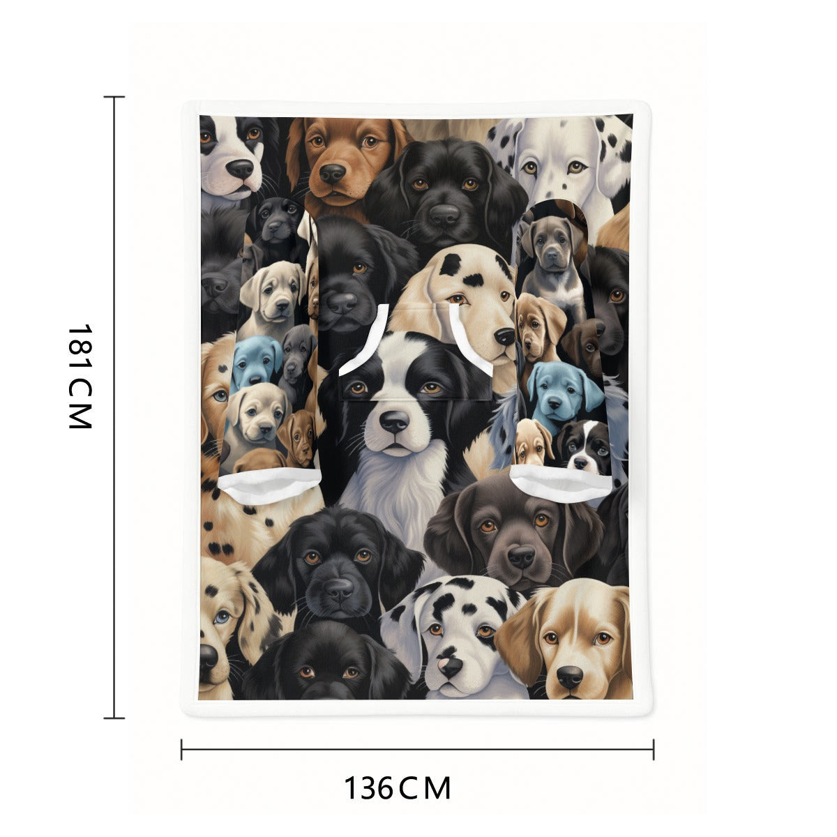 Puppy Print Wearable Blanket