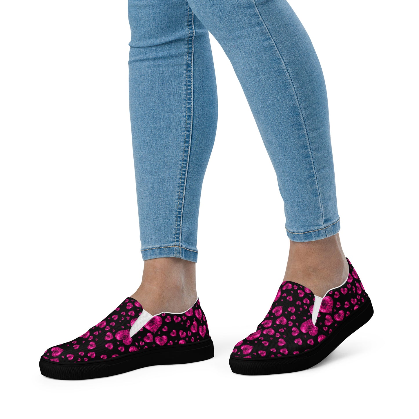 Women's Purple Heart Slip-On Canvas Shoes