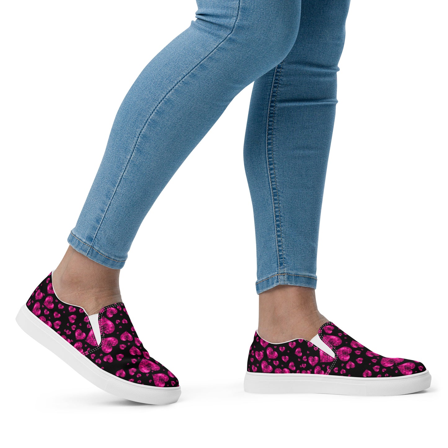 Women's Purple Heart Slip-On Canvas Shoes