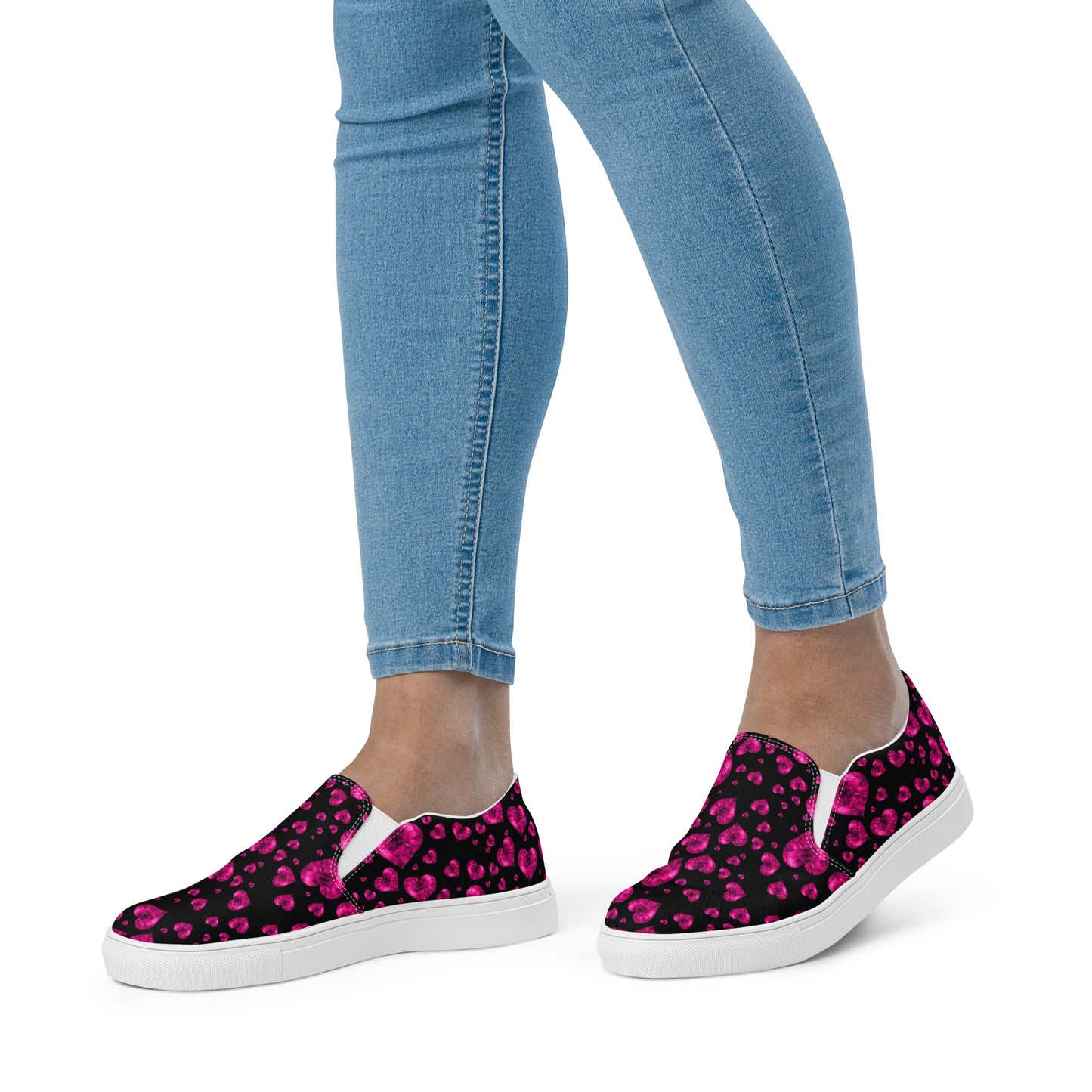 Women's Purple Heart Slip-On Canvas Shoes