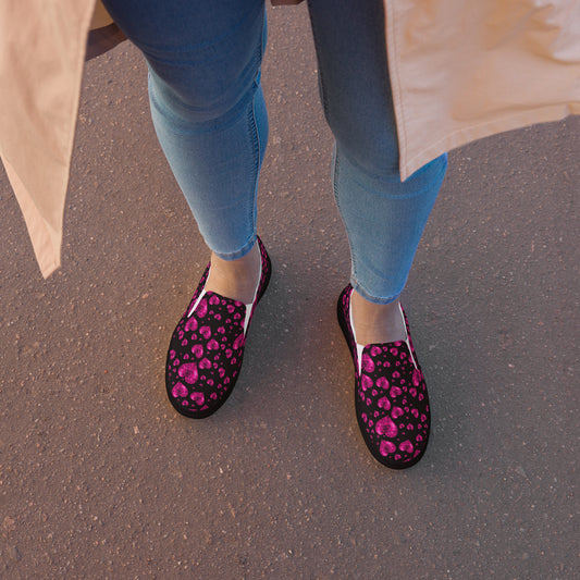 Women's Purple Heart Slip-On Canvas Shoes