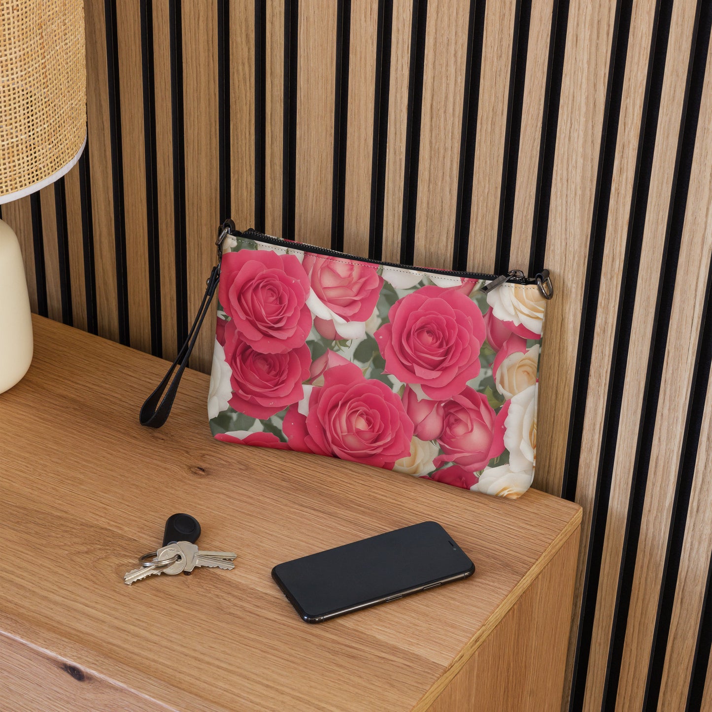 Rose Print Crossbody Bag