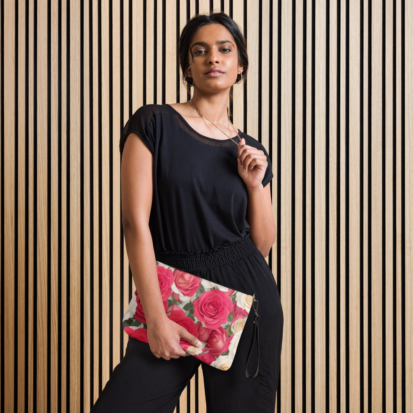 Rose Print Crossbody Bag