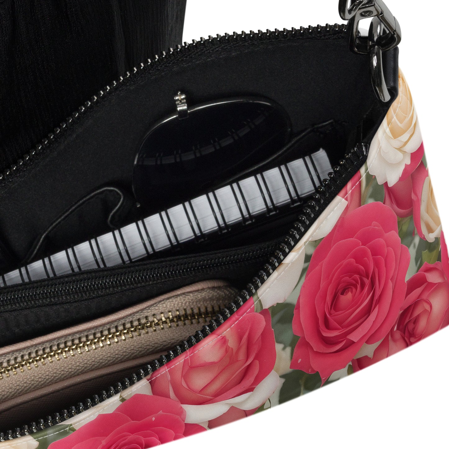 Rose Print Crossbody Bag